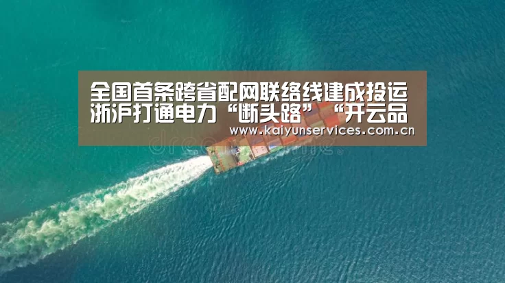 全国首条跨省配网联络线建成投运浙沪打通电力“断头路”“开云品牌”(图2) 开云权威入口